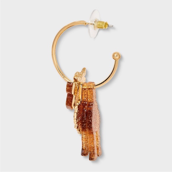 Sugarfix BaubleBar Festive Reindeer Earrings with Gold Hoops NWT - Picture 2 of 8